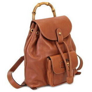 Gucci Bamboo Brown Leather Backpack